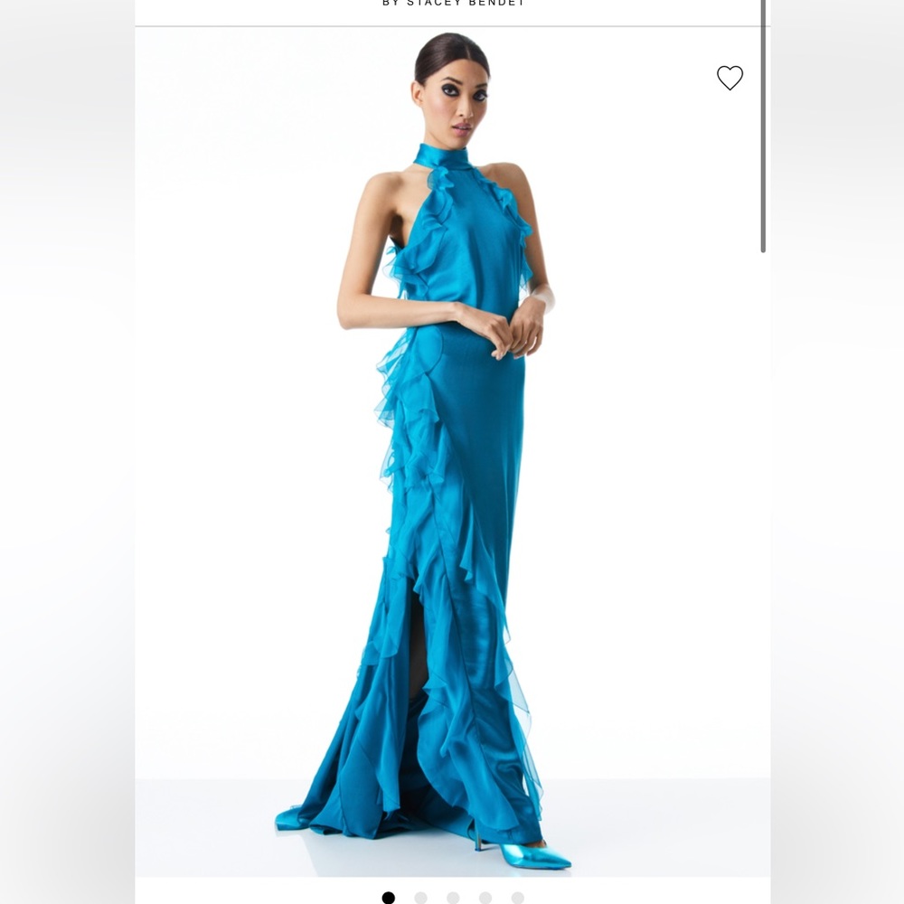 AMARIS RUFFLE HALTER NECK GOWN